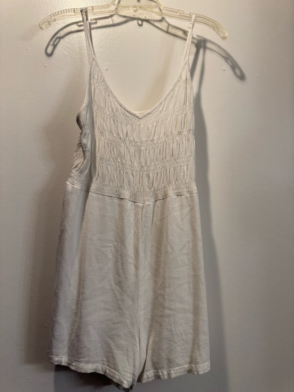 Cotton On White Smocked Tank Romper